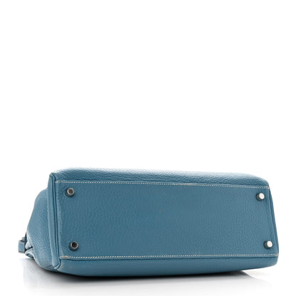 Hermes Taurillon Clemence Kelly Retourne 32 Blue Jean 4 of 11