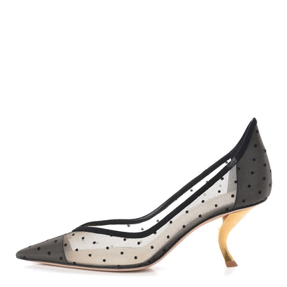 Christian Dior Suede Mesh Plumetis D-Sculpture Pumps 41 Black 1 of 11