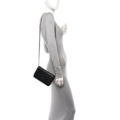 Chanel Caviar Quilted Wallet on Chain WOC Black 2 of 12