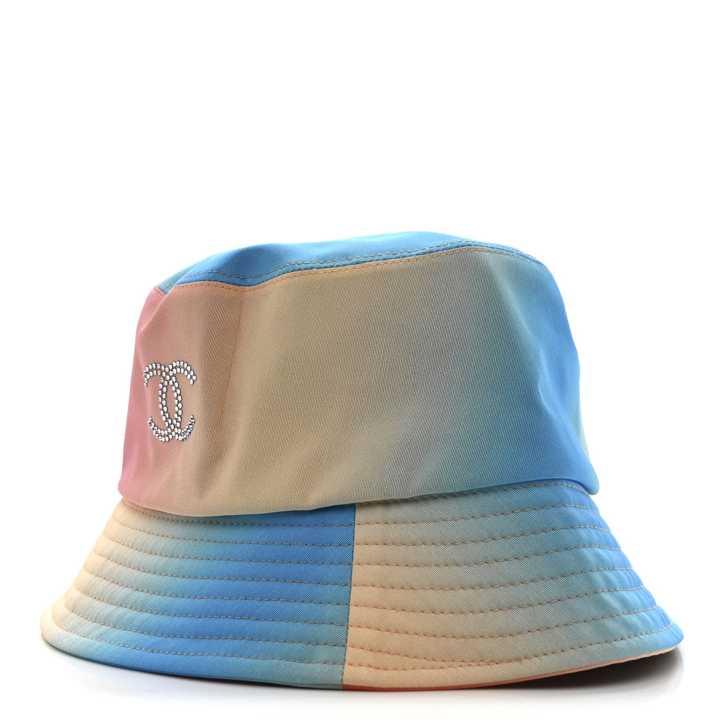 Canvas Crystal Ombre CC Bucket Hat M Pink Yellow Blue
