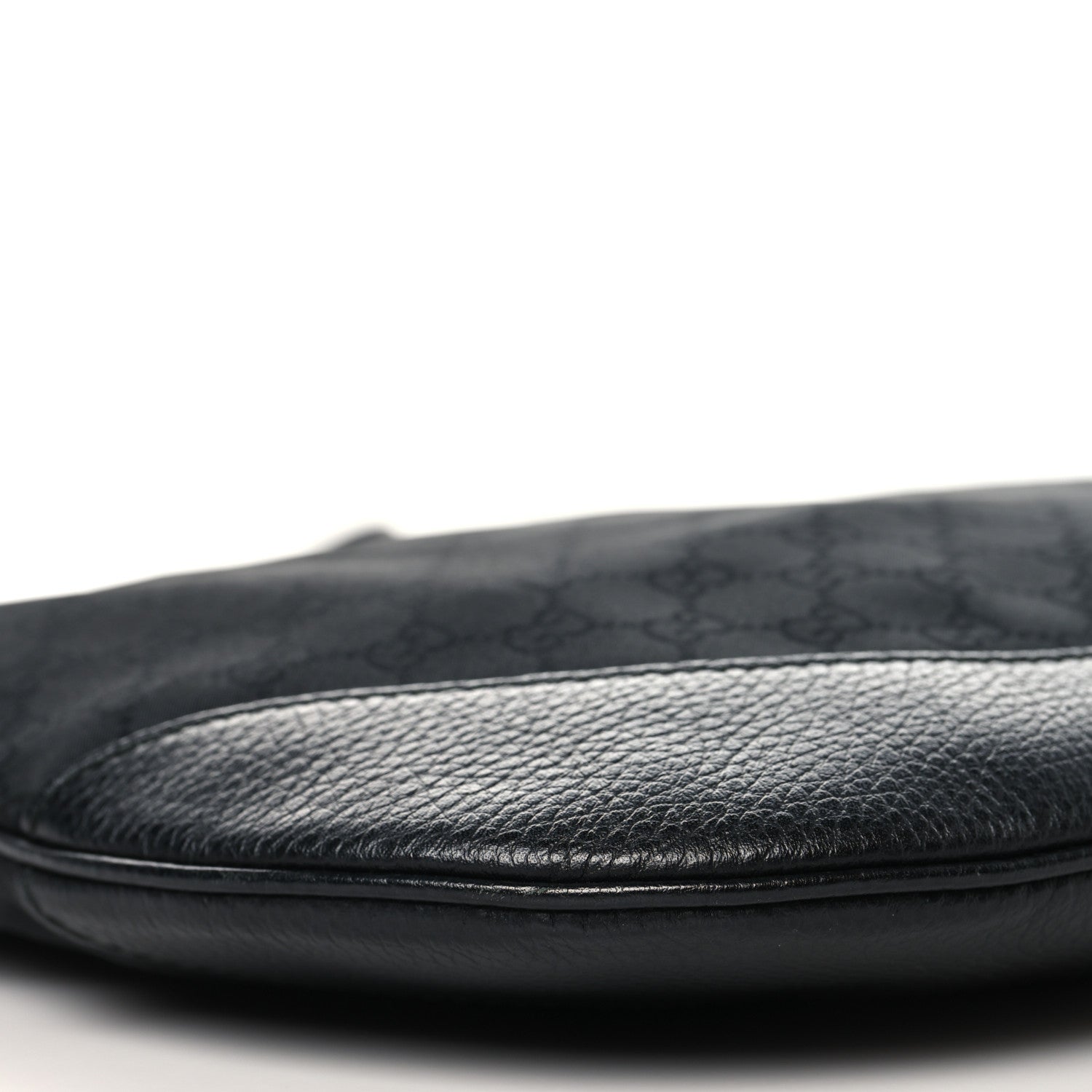 Gucci Denim Monogram Large Half Moon Hobo Black 9 of 12