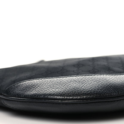 Gucci Denim Monogram Large Half Moon Hobo Black 9 of 12