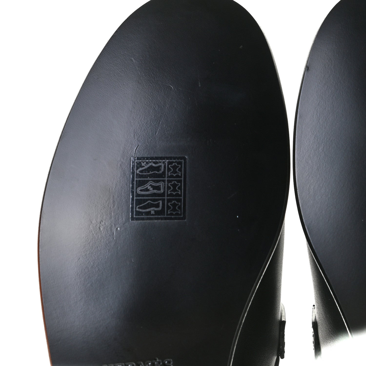Hermes Calfskin Womens Destin Loafer 37.5 Black 9 of 11