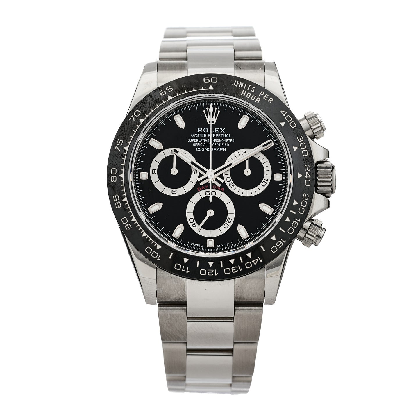 Stainless Steel 40mm Oyster Perpetual Cosmograph Daytona Watch Black 116500LN