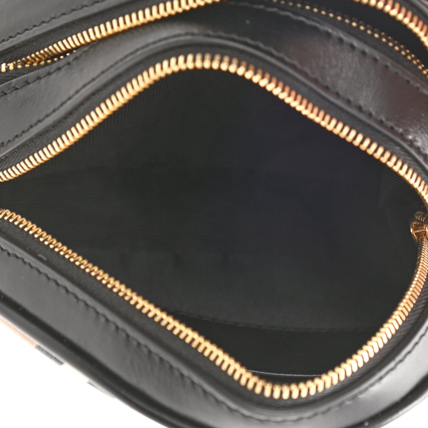 E-Canvas Calfskin Icon Stripe Louise Bag Archive Beige