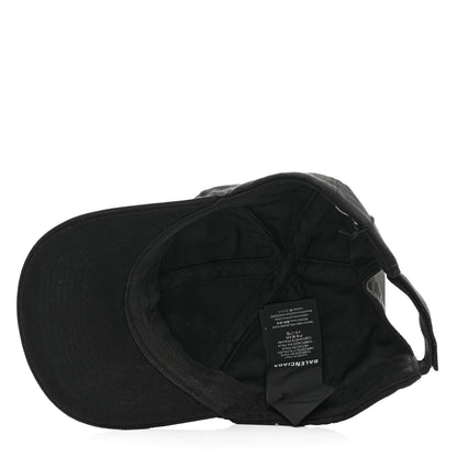 Balenciaga Bio Cotton Logo Classic Baseball Cap 59 L Black White 7 of 9