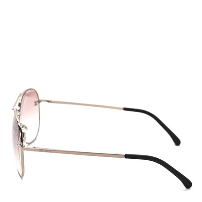 Chanel Metal Aviator CC Sunglasses 4189-T-Q Pink 3 of 6