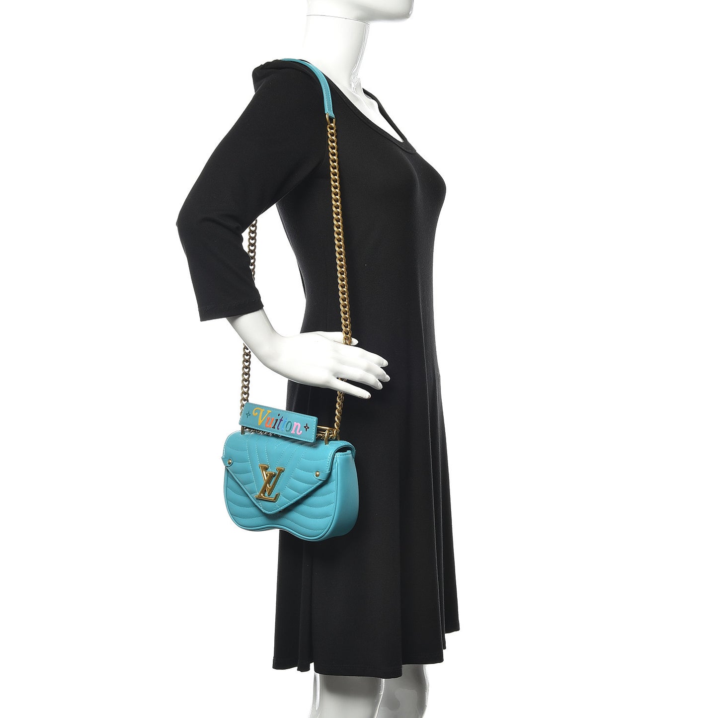 Calfskin New Wave Chain PM Malibu Green