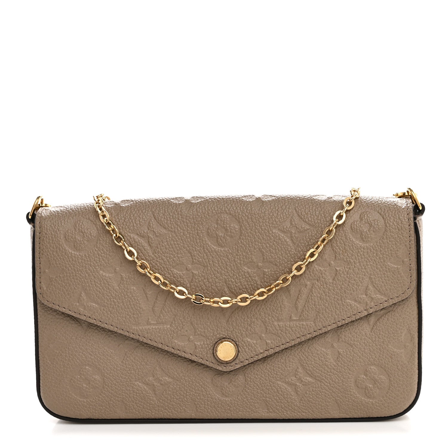 Louis Vuitton Empreinte Pochette Felicie Chain Wallet Tourterelle 1 of 13
