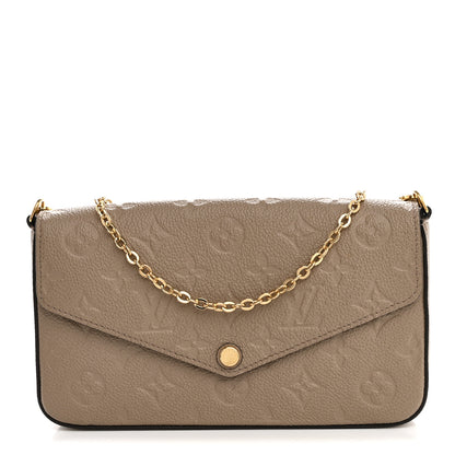 Louis Vuitton Empreinte Pochette Felicie Chain Wallet Tourterelle 1 of 13