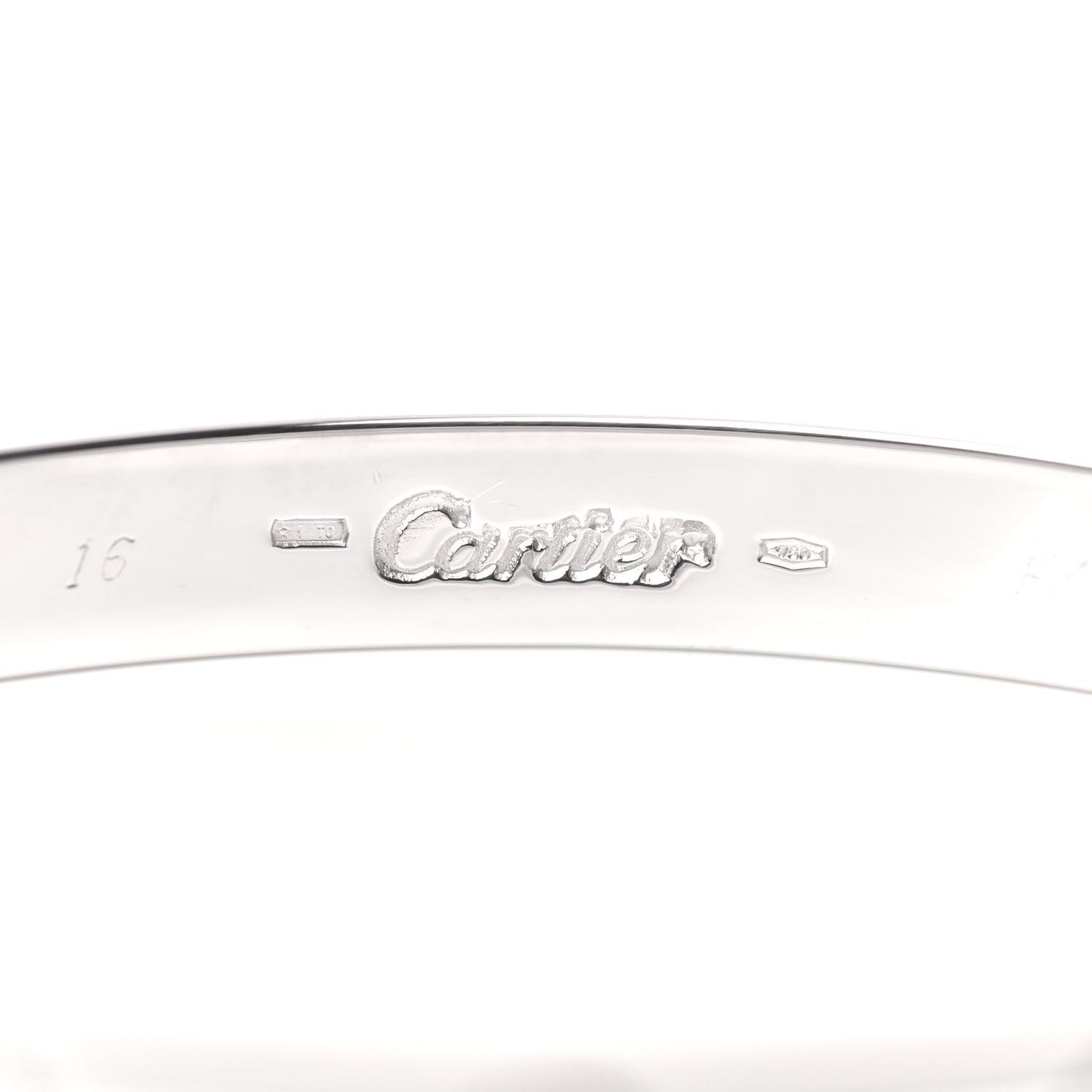 18K White Gold LOVE Bracelet 16
