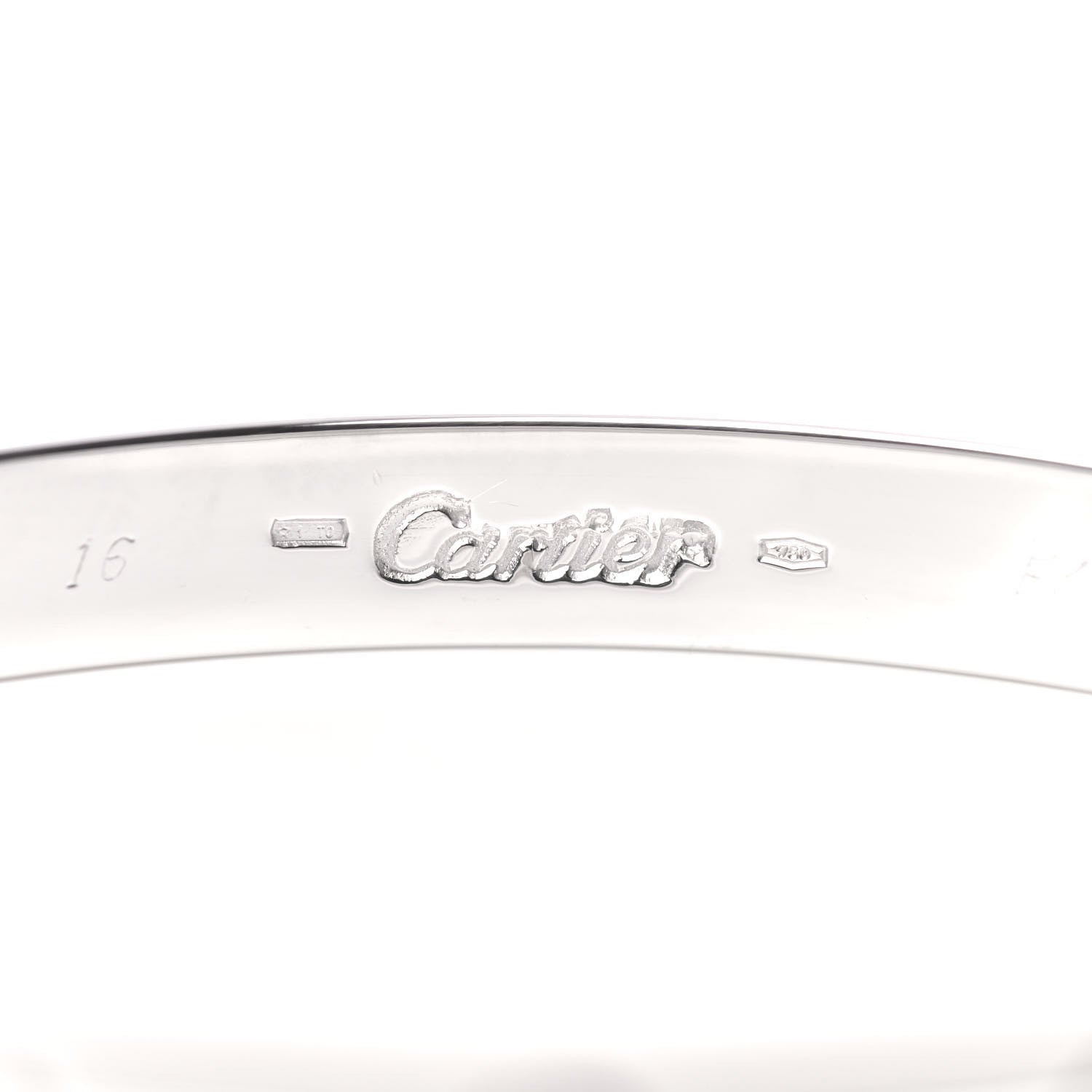 Cartier 18K White Gold LOVE Bracelet 16 5 of 7