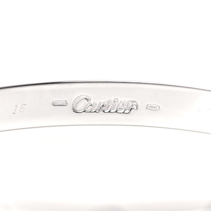 Cartier 18K White Gold LOVE Bracelet 16 5 of 7