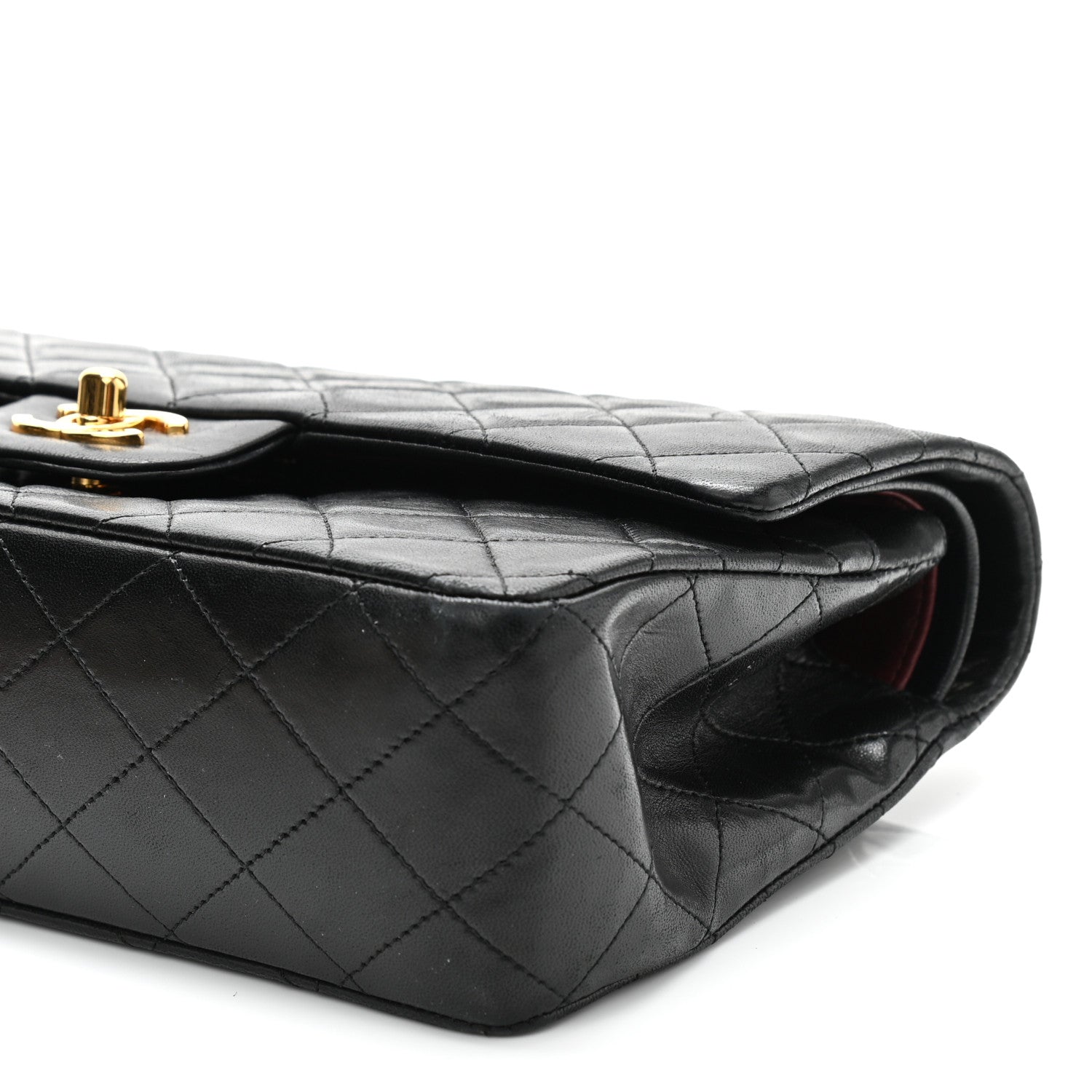 Chanel Lambskin Quilted Medium Double Flap Black 10 of 11