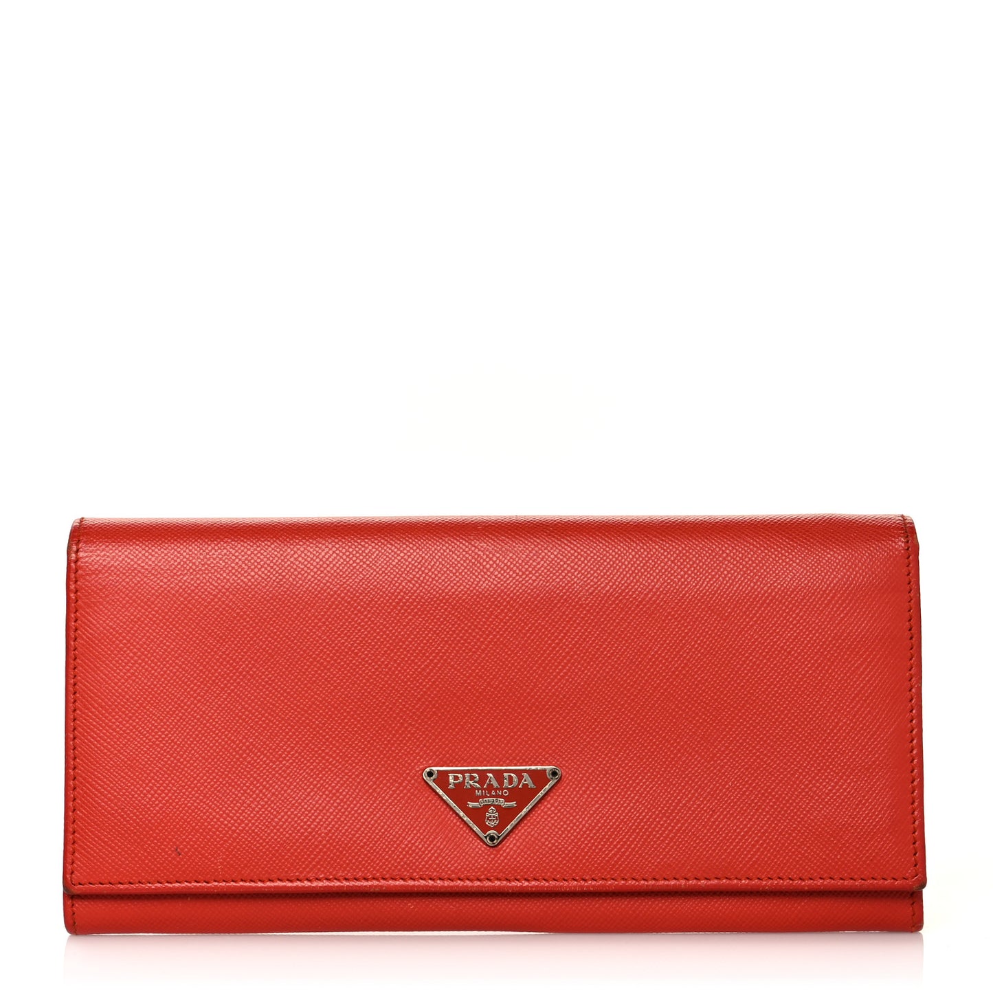 Saffiano Triangle Continental Flap Wallet Peonia