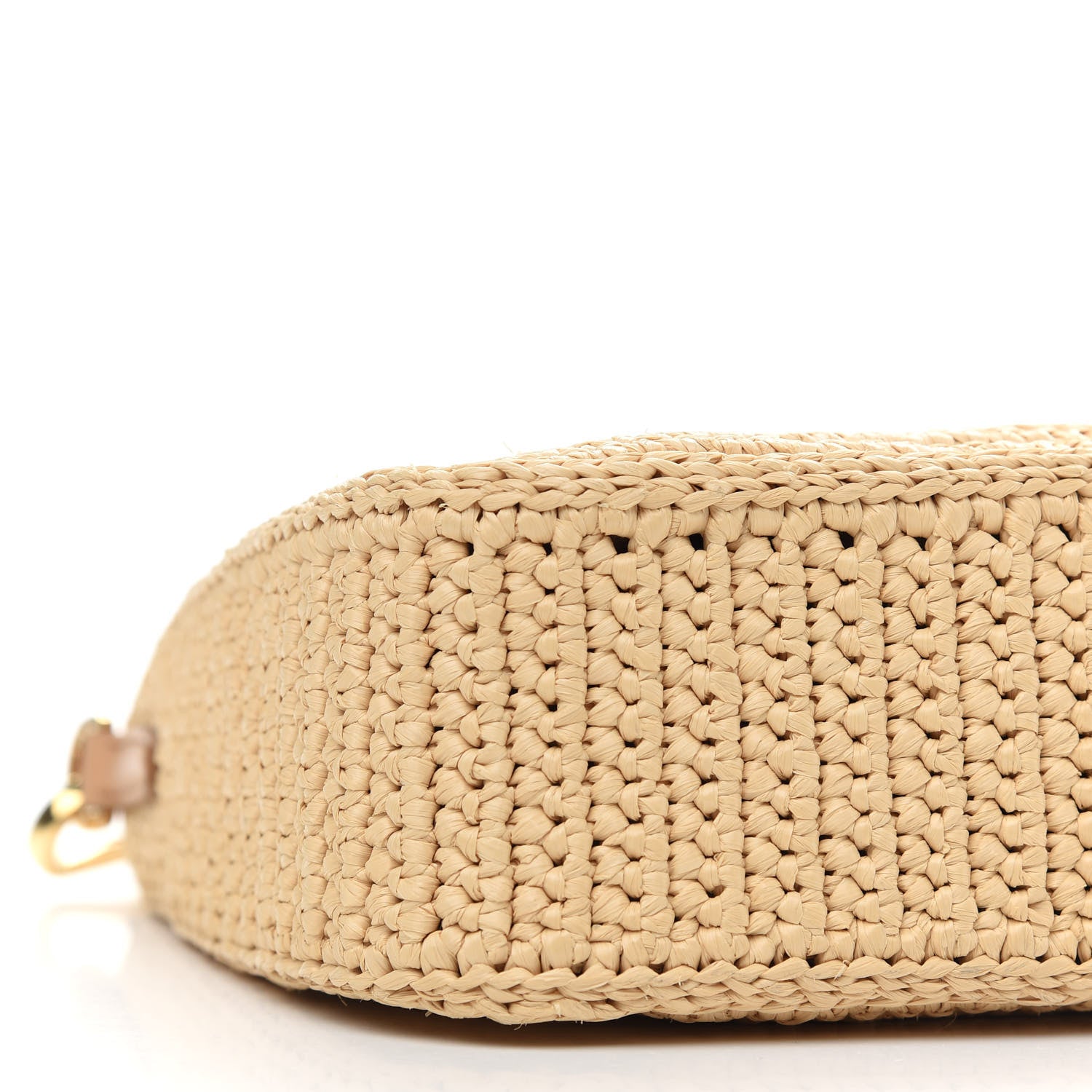 Prada Yarn Raffia Effect Crochet Re-Edition 2005 Shoulder Bag Naturale 8 of 9