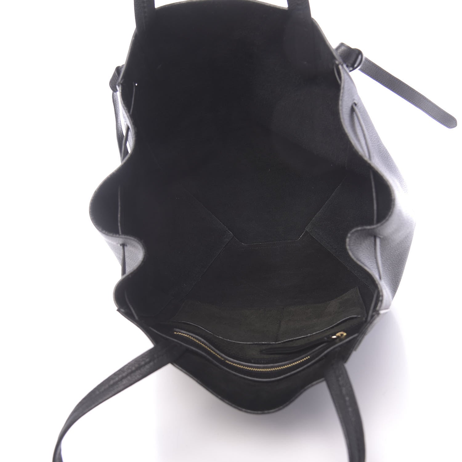 Celine Soft Grained Calfskin Small Belt Cabas Phantom Black 5 of 9