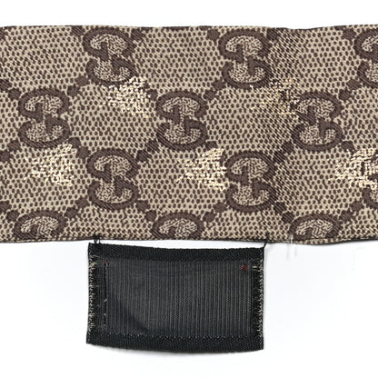 Gucci Silk Twill GG Monogram GG Bee Neck Bow Scarf Roseate Sky Blue 4 of 4