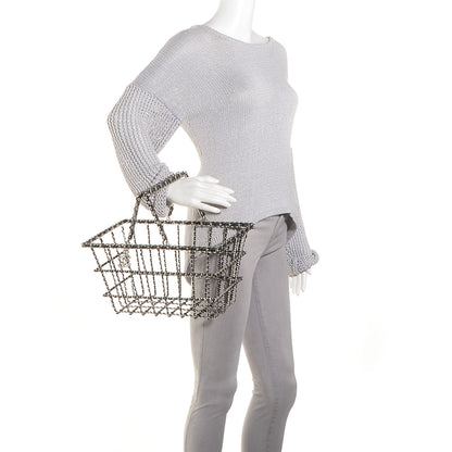 Chanel Brass Calfskin Grocery By Shopping Basket Silver 2 of 6