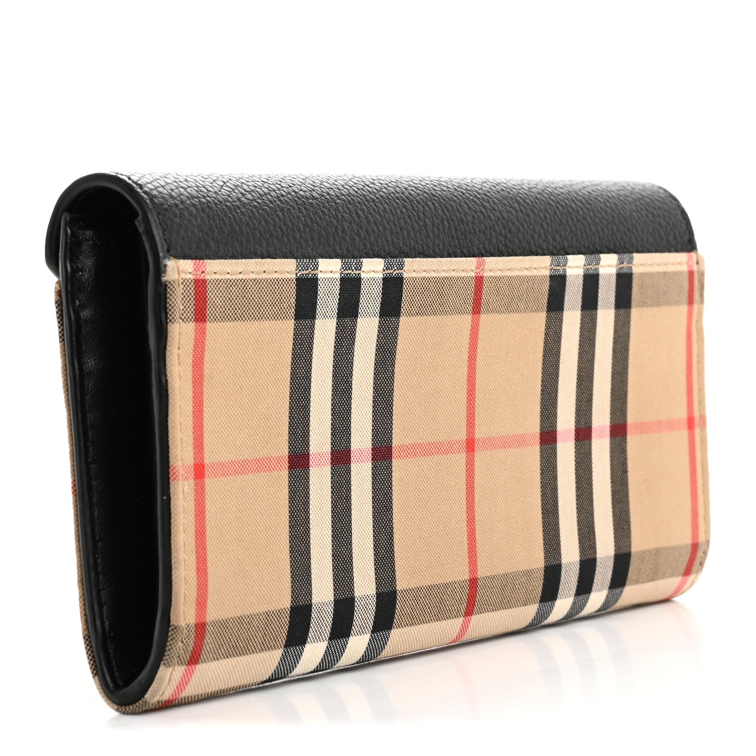 Burberry Vintage Check Grain Calfskin Halton Wallet Black 3 of 10