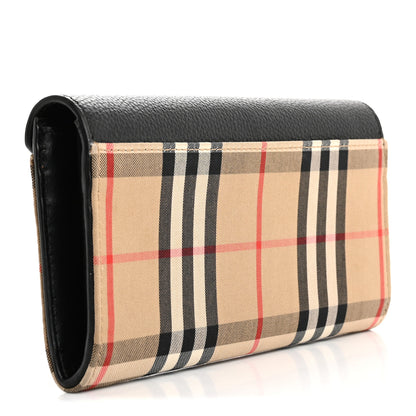 Burberry Vintage Check Grain Calfskin Halton Wallet Black 3 of 10