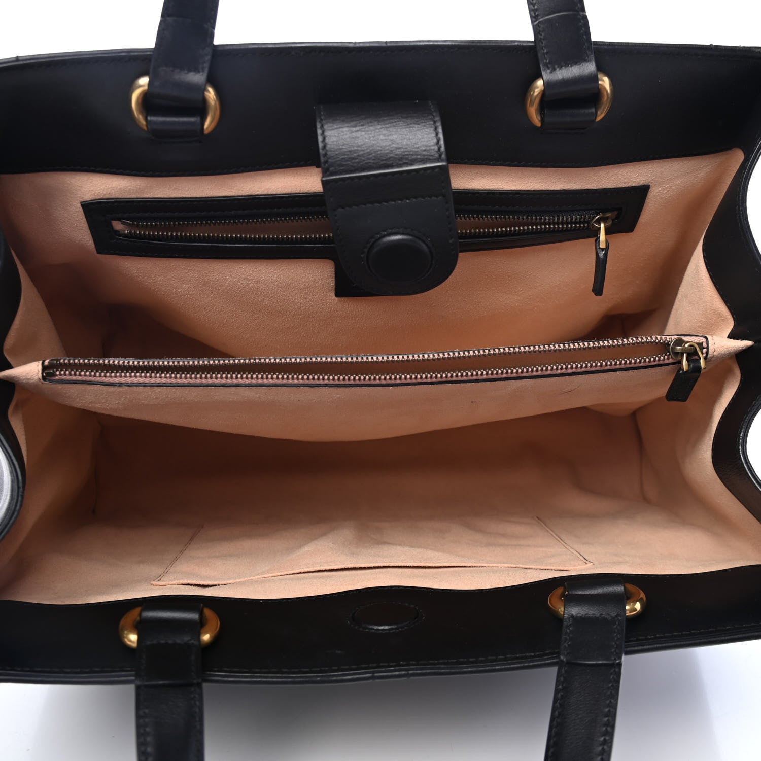 Gucci Calfskin Matelasse Studded Medium GG Marmont Tote Black 4 of 4