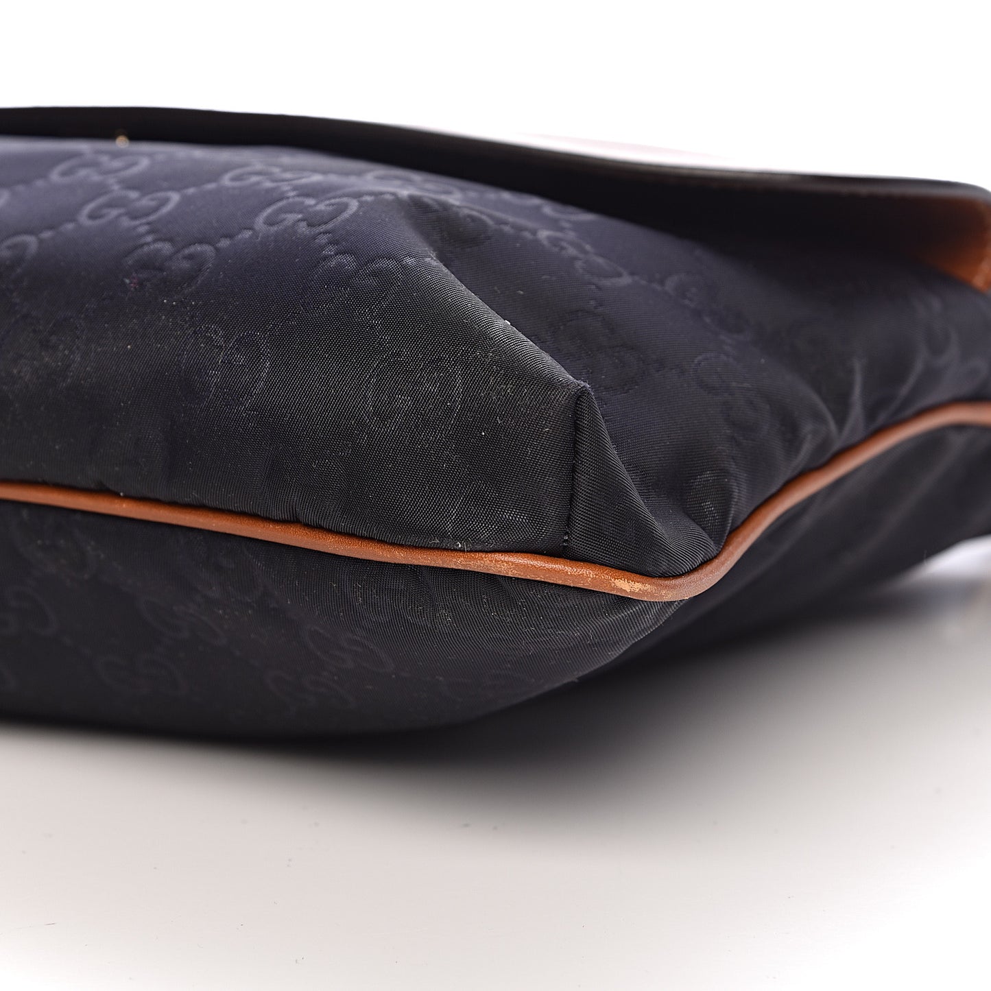 Nylon Monogram Signature Web Small Messenger Navy