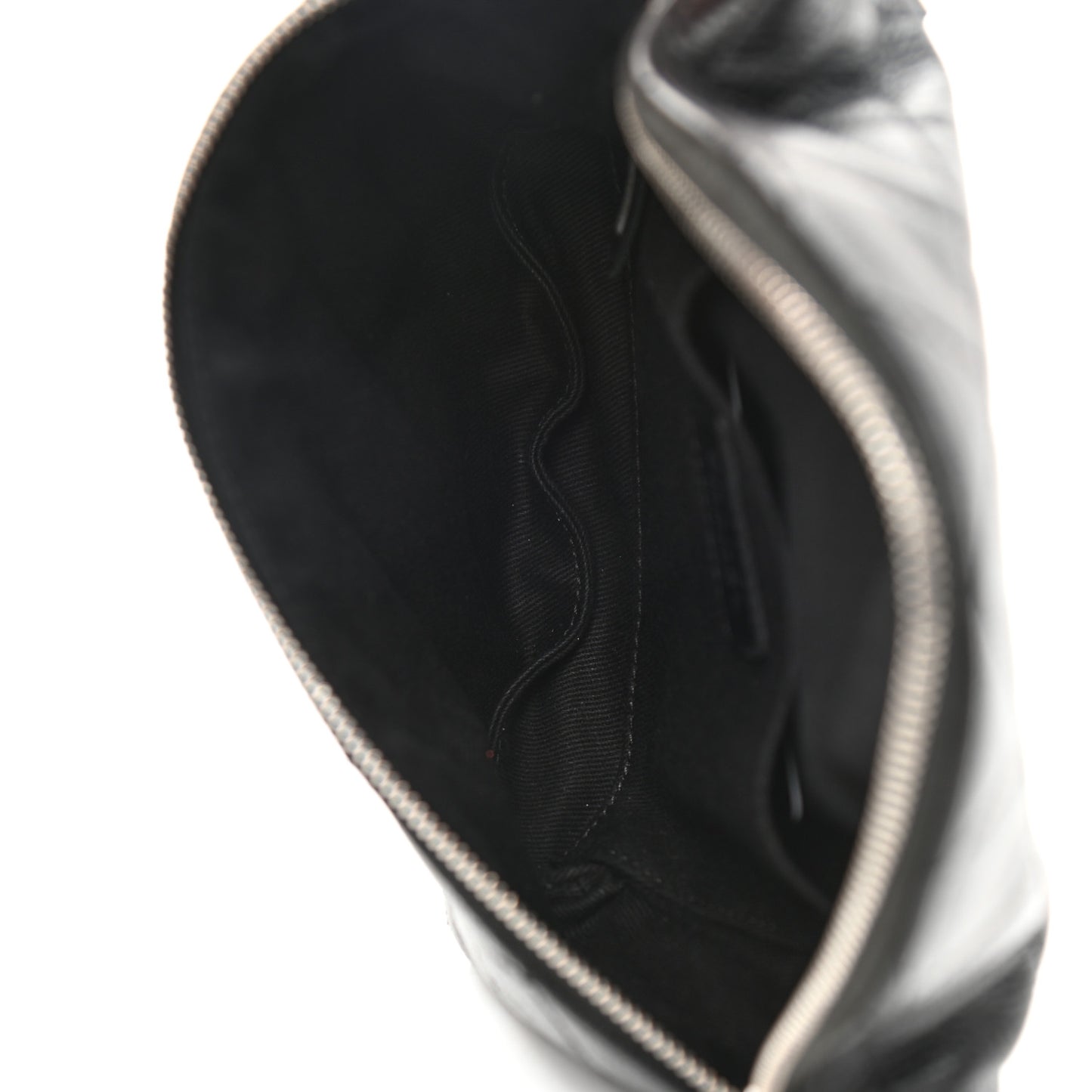 Grained Calfskin Quilted Waist Belt Bag Black