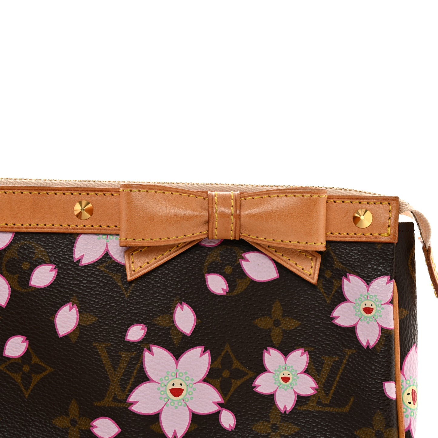 Monogram Cherry Blossom Pochette Accessories Brown