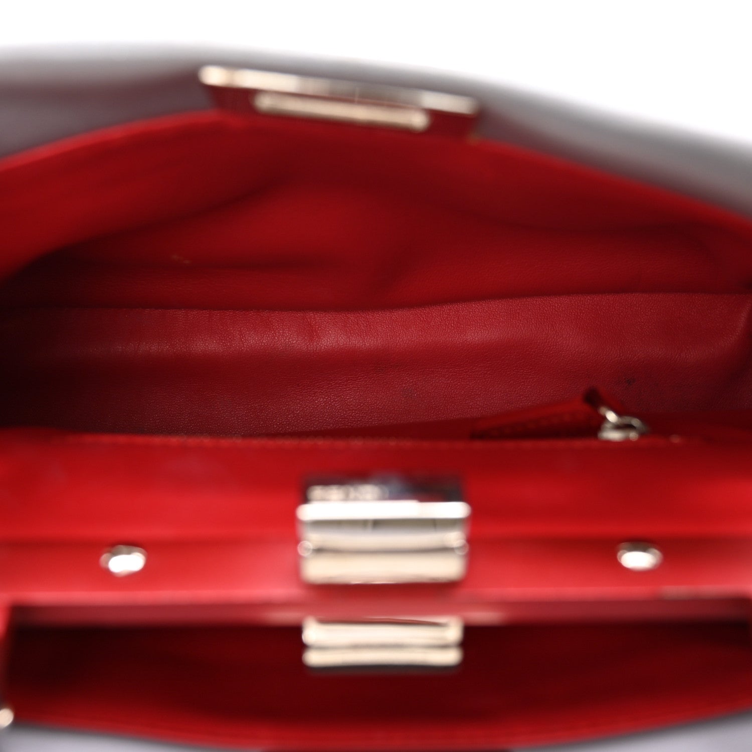 Fendi Nappa Studded Mini Peekaboo Iconic Satchel Grey Multicolor 5 of 12