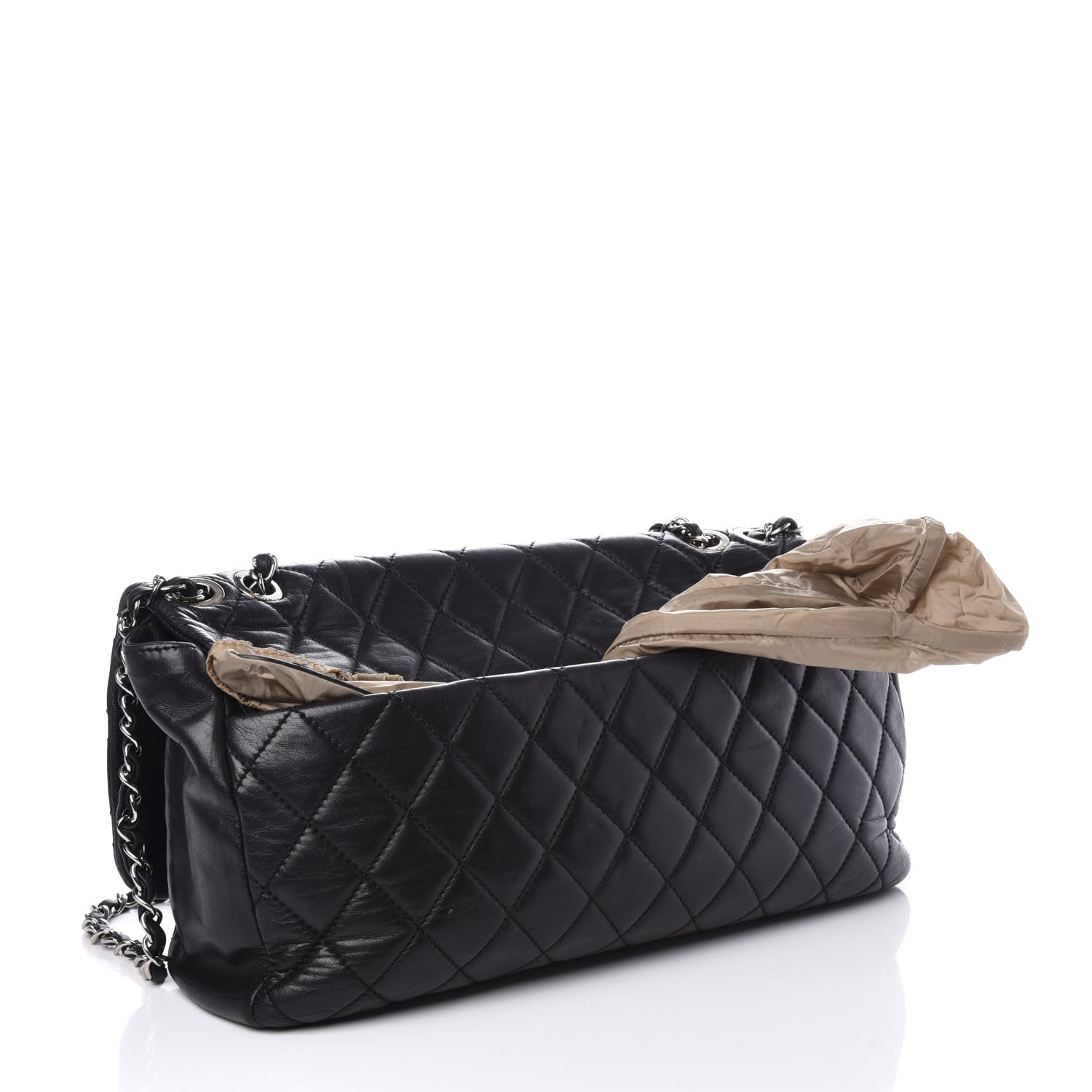 Chanel Lambskin Quilted Maxi Coco Rain Flap Black 11 of 11