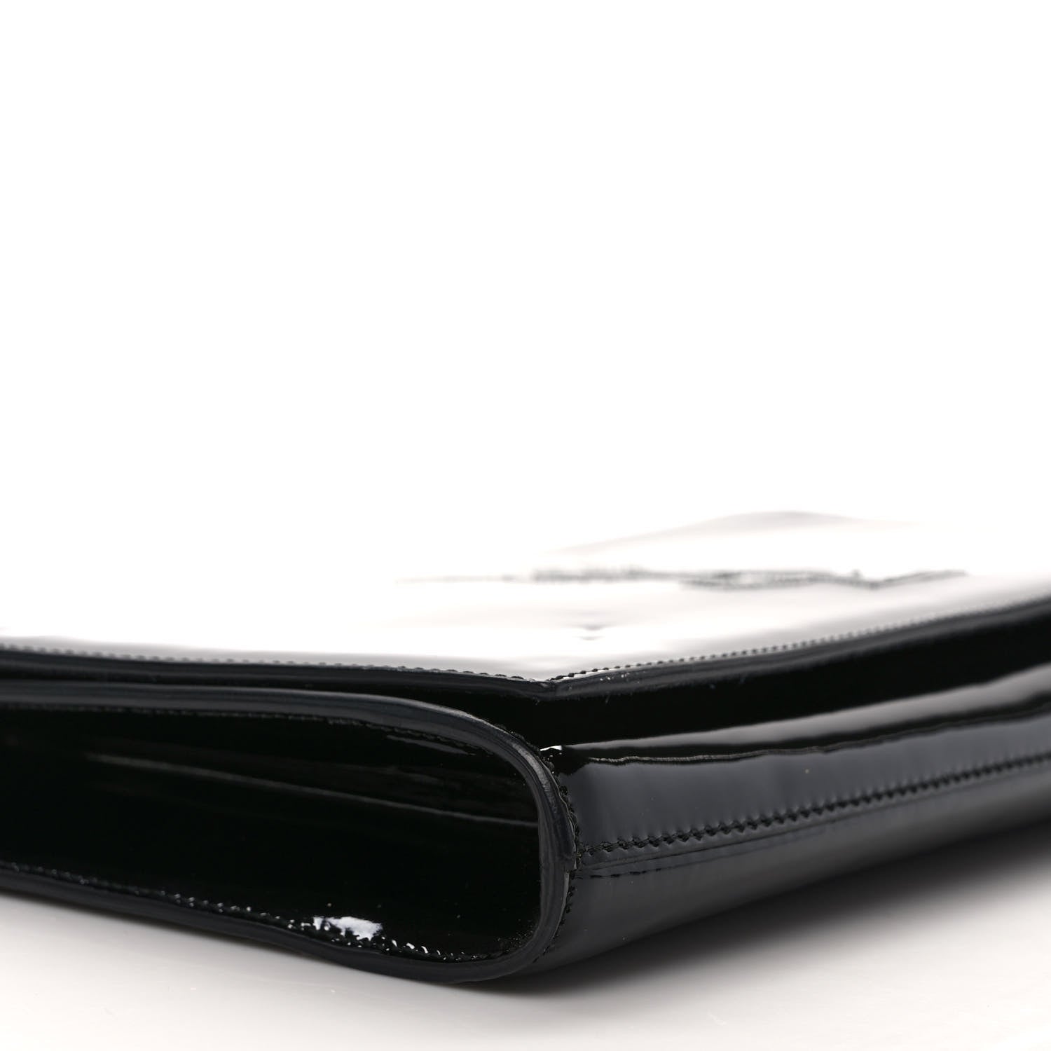 Saint Laurent Patent Monogram Large Belle De Jour Clutch Black 6 of 8