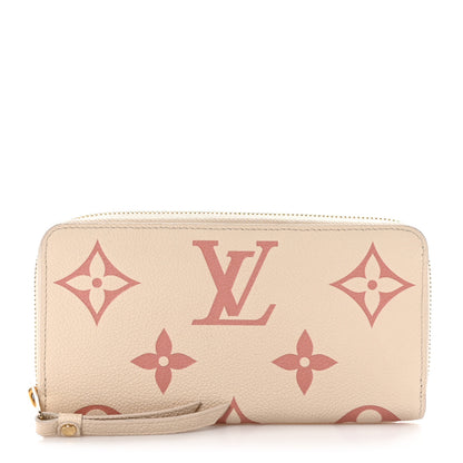 Louis Vuitton Empreinte Monogram Giant Zippy Wallet Creme Bois De Rose 1 of 9