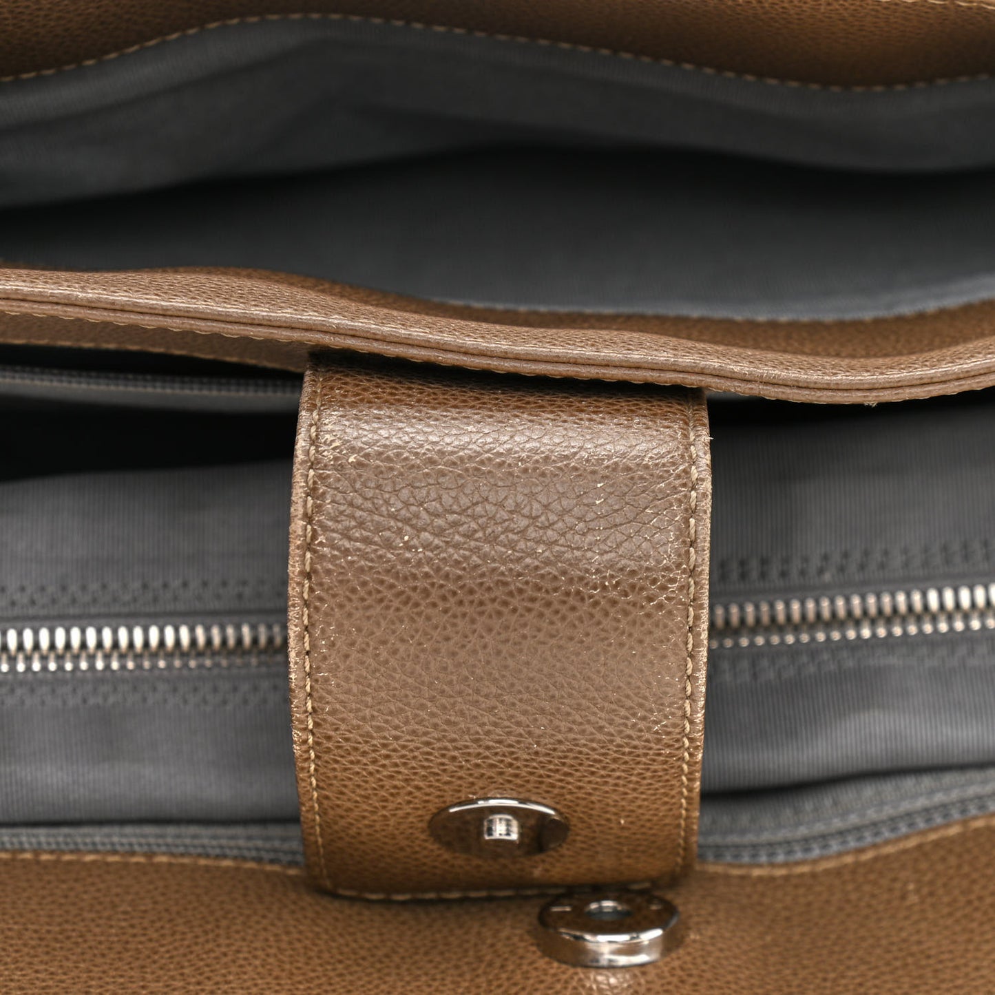 Calfskin Cerf Executive Shopper Tote Beige