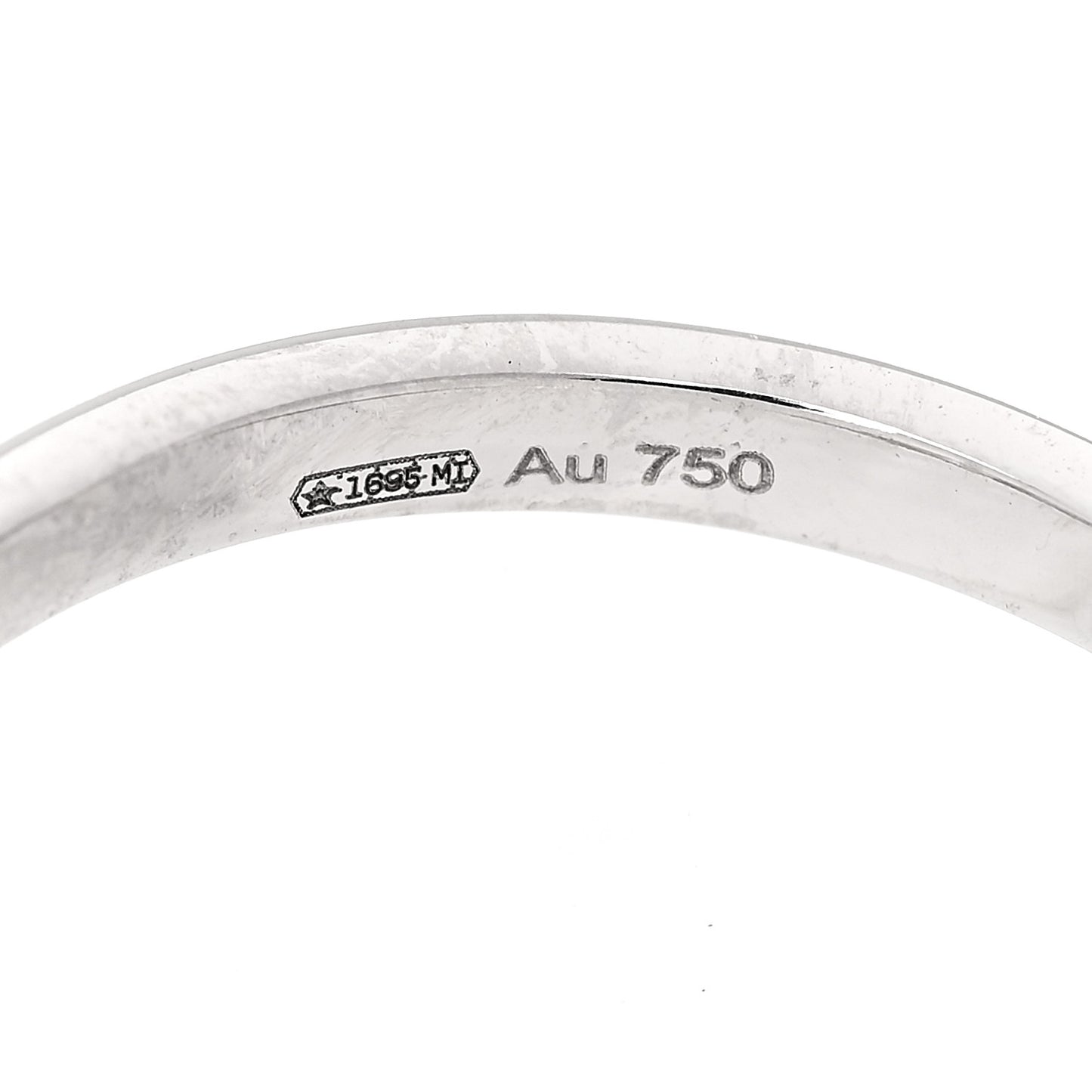 18K White Gold Pink Topaz Running G Ring 53 6.25