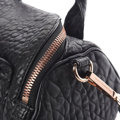 Alexander Wang Pebbled Lambskin Mini Rockie Black Rose Gold Hardware 11 of 15