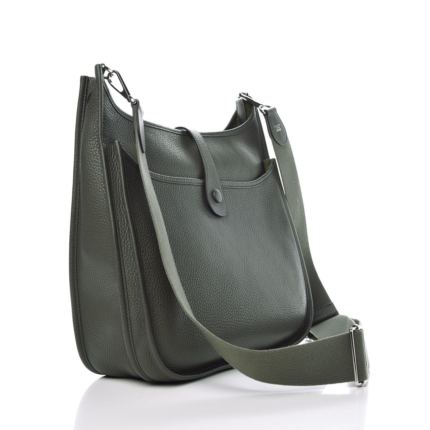 Hermes Taurillon Clemence Evelyne III GM Vert De Gris 3 of 7