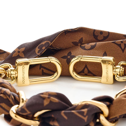 Louis Vuitton Metal Polyester Monogram Braided Scarf Chain Foulard Bag Charm 4 of 6