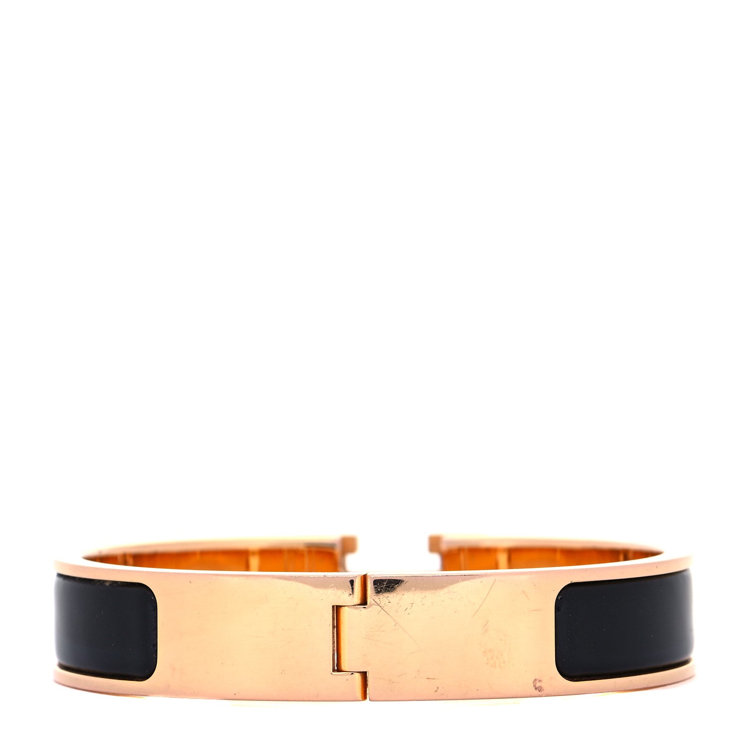 Hermes Enamel Narrow Clic Clac H Bracelet GM Black 3 of 5
