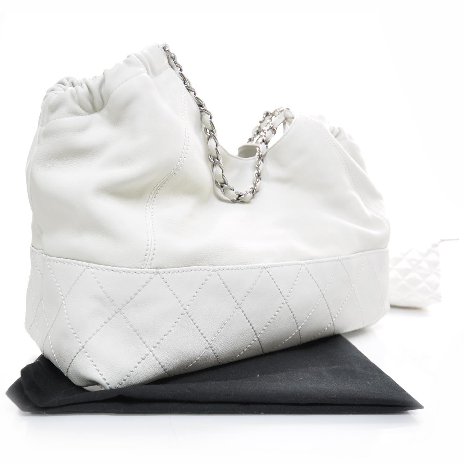 Chanel Leather Baby Coco Cabas White 2 of 11