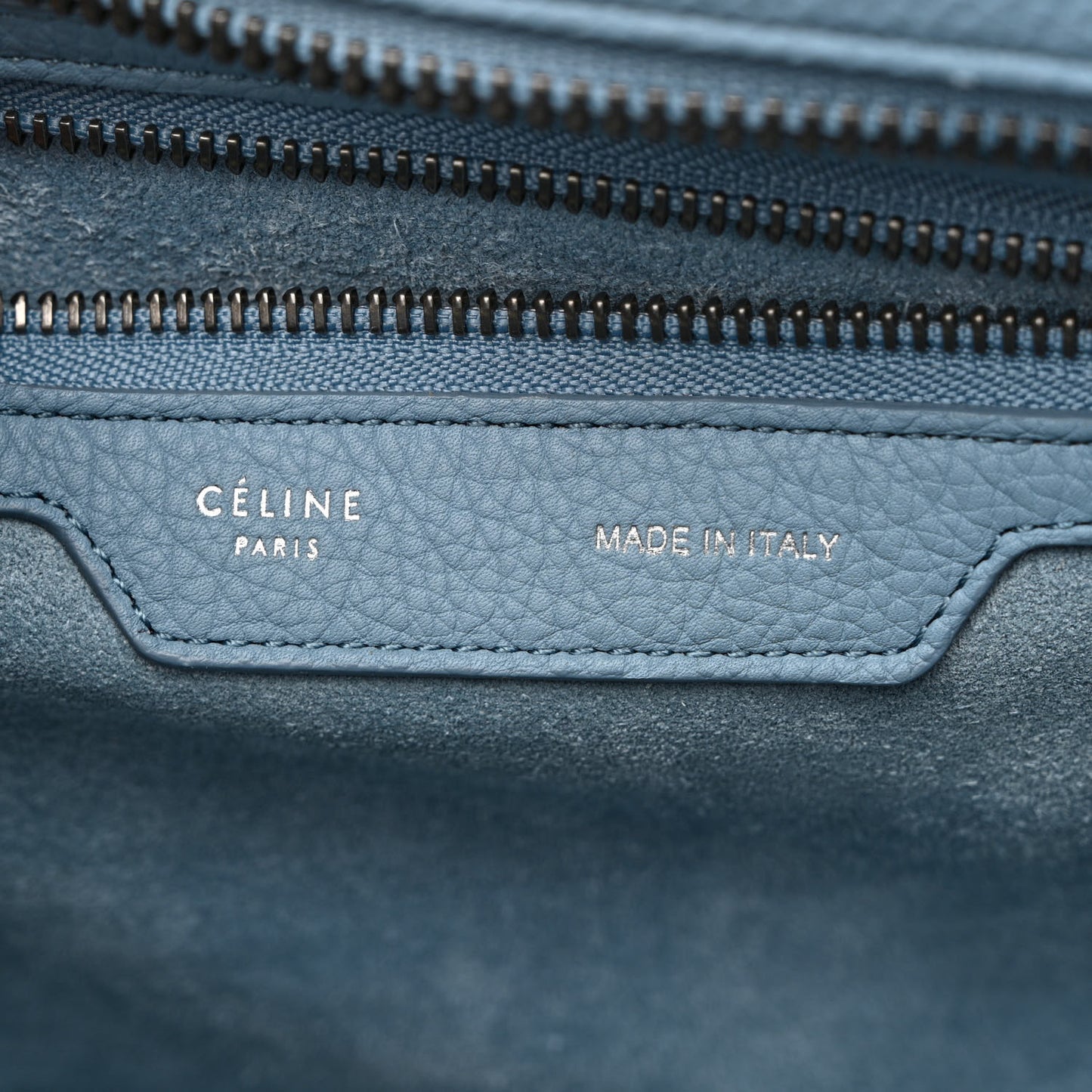 Drummed Calfskin Micro Luggage Slate