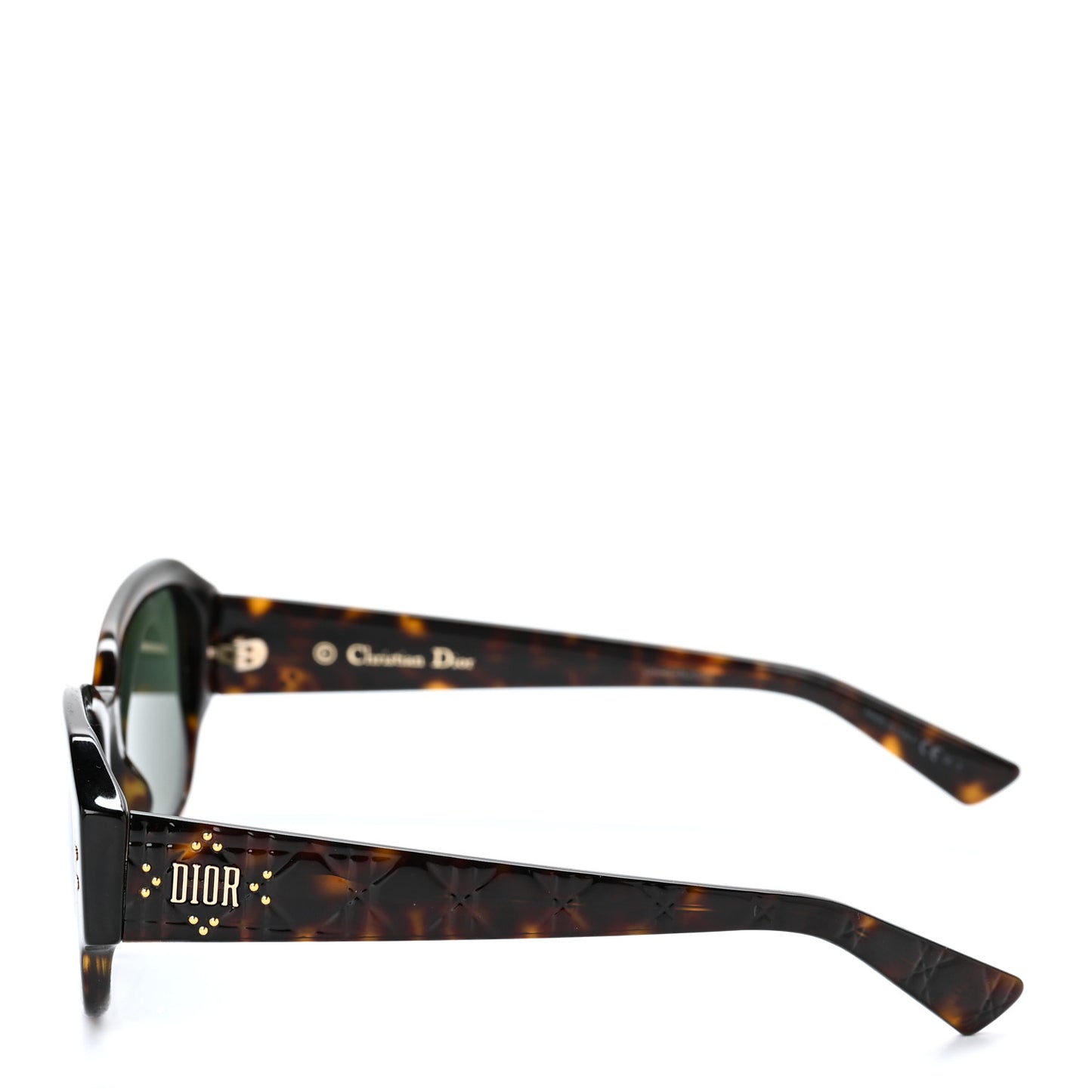 Acetate Cannage Lady Dior Studs 5 Sunglasses Havana