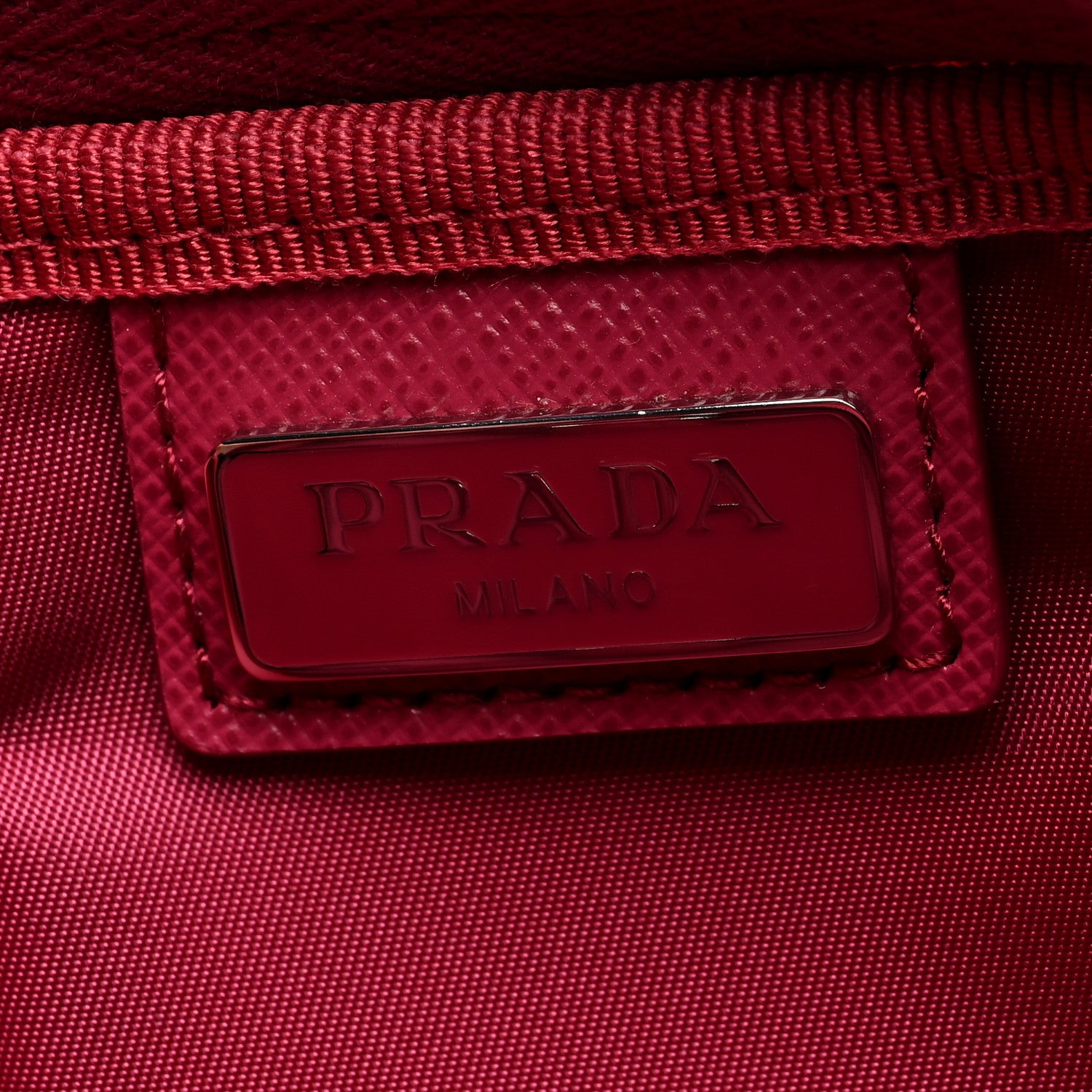Prada Tessuto Nylon Vela Cosmetic Pouch Ibisco 6 of 6