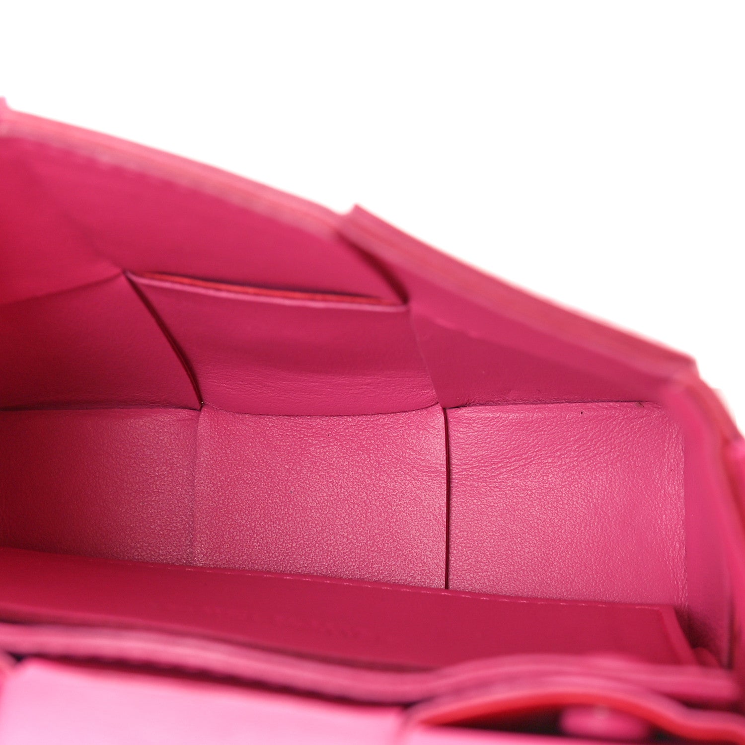 Bottega Veneta Metallic Patent Calfskin Maxi Intrecciato Extra Mini Cassette Crossbody Bag Pink 5 of 10