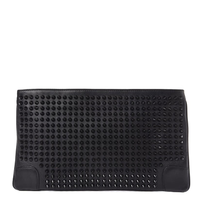 Christian Louboutin Calfskin Studded Loubiposh Clutch Black 1 of 12