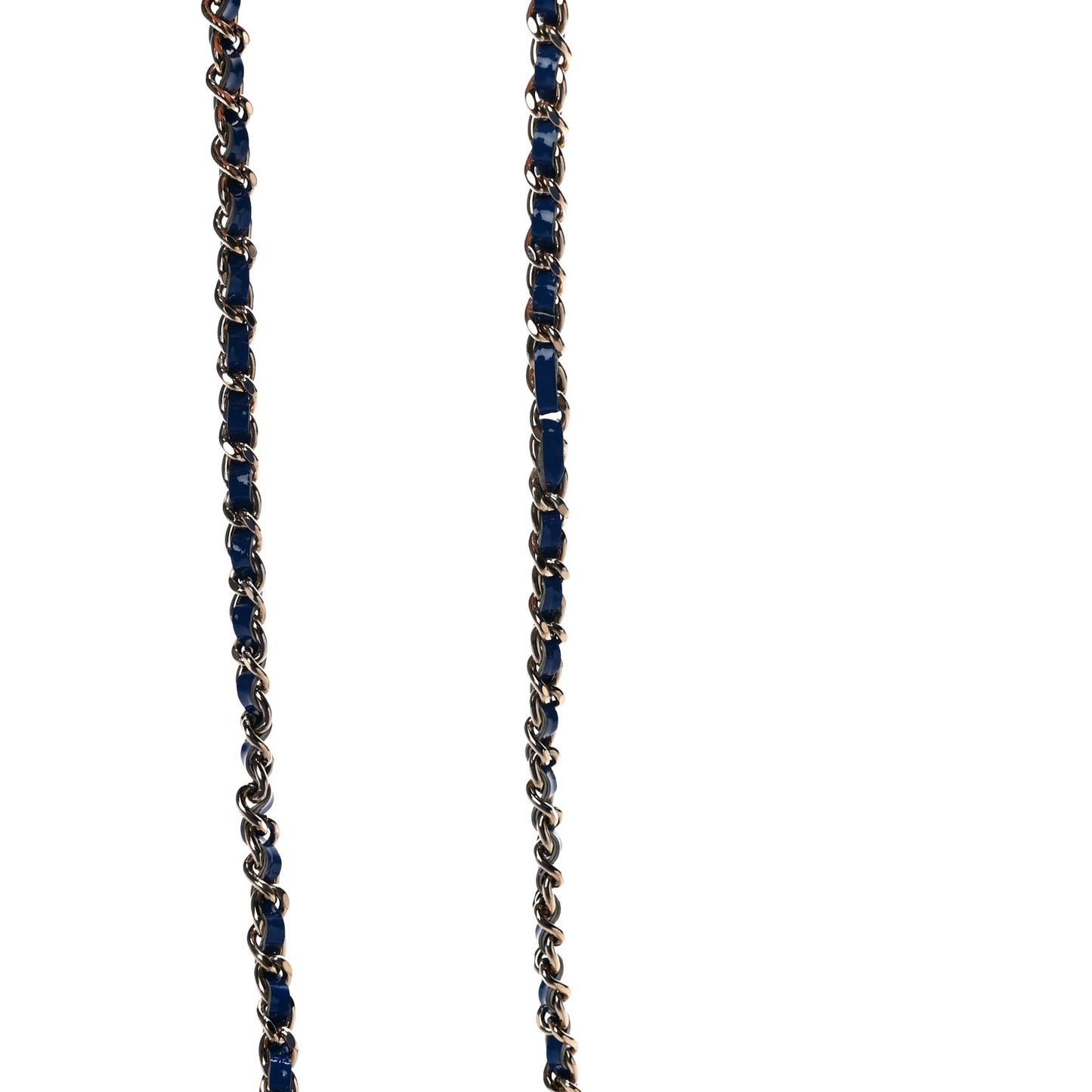 Crackled Patent Calfskin Puzzle Reissue Wallet On Chain WOC Blue