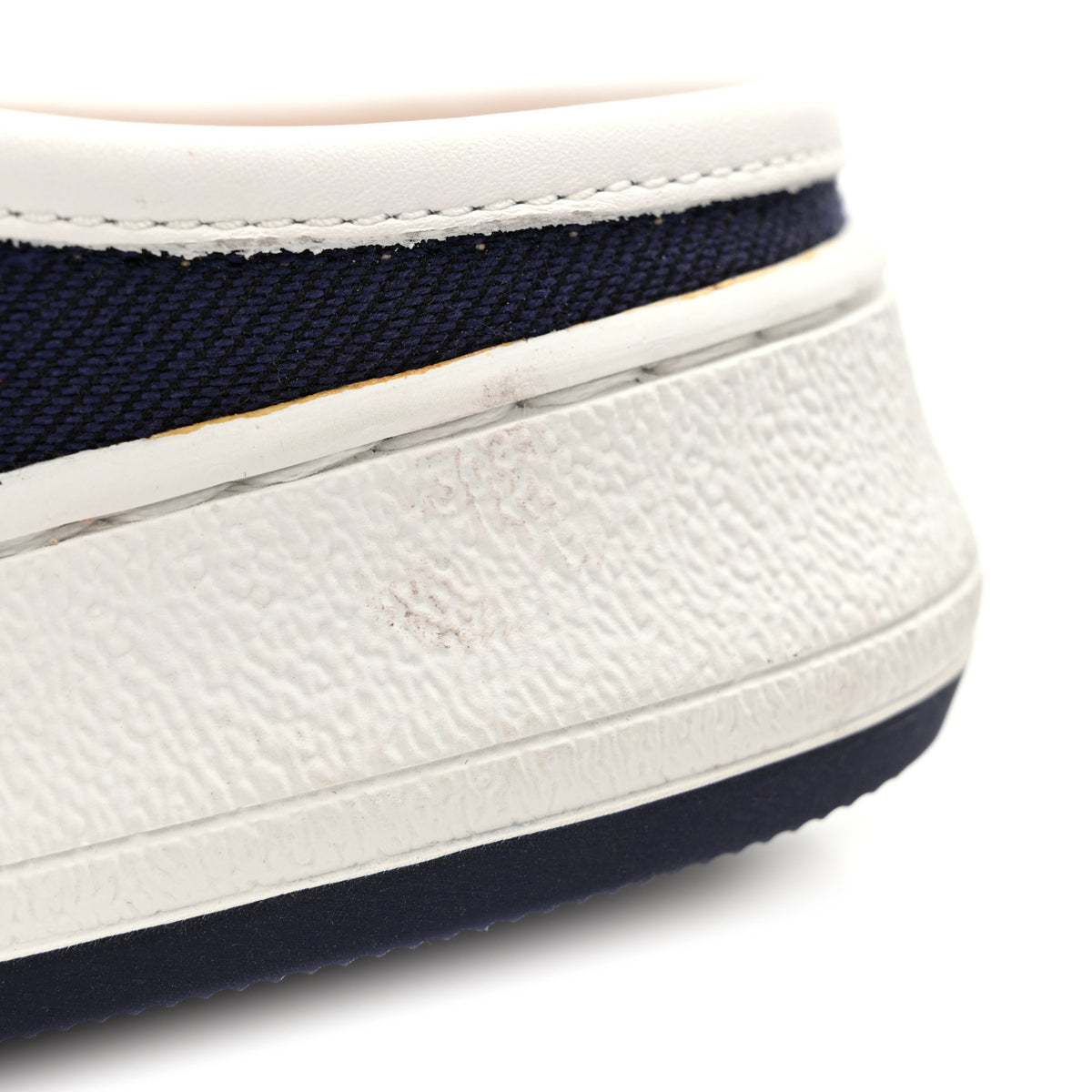 Canvas Monogram Lous Open Back Sneaker 38 Navy Blue