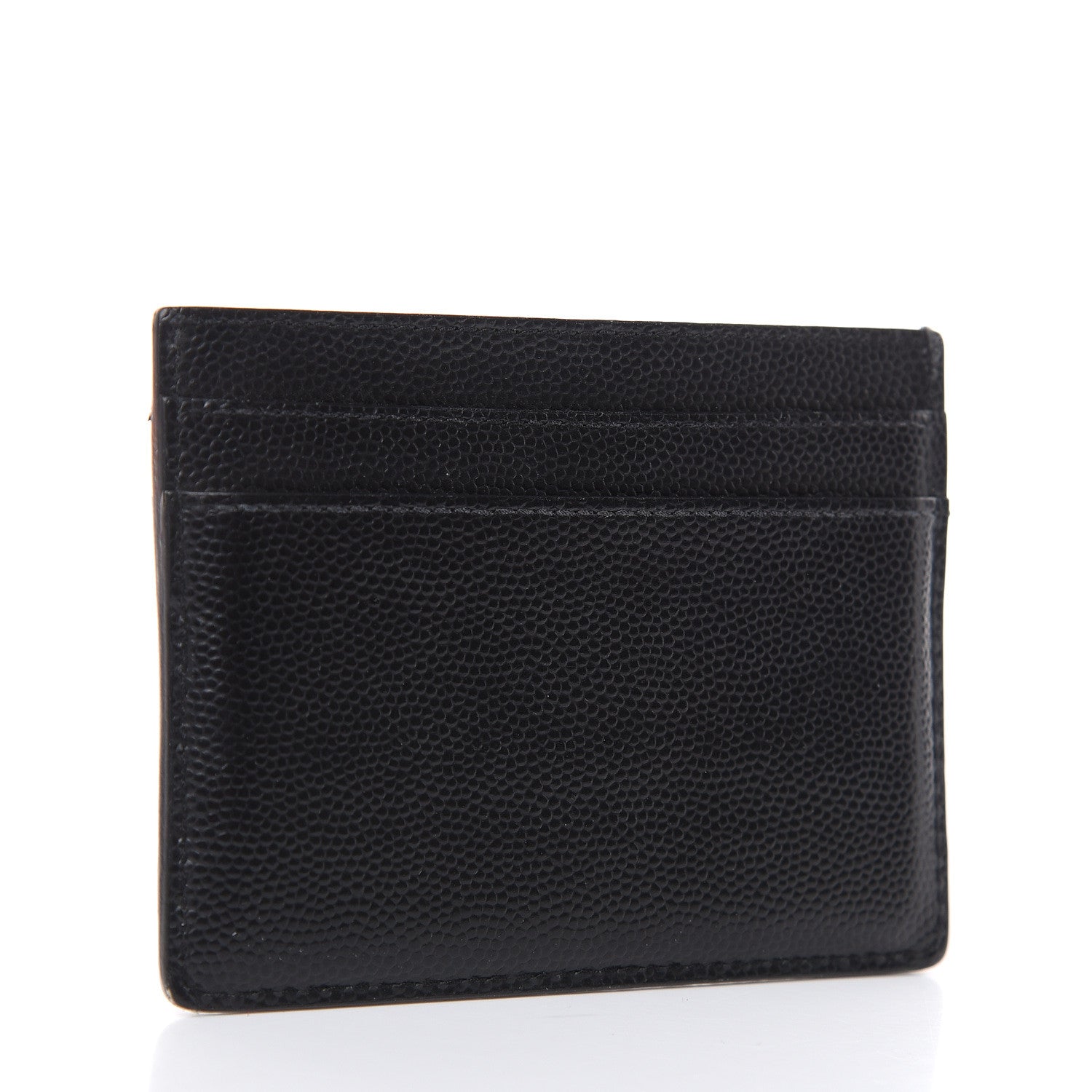 Saint Laurent Grain De Poudre Studded Card Case Black 3 of 7