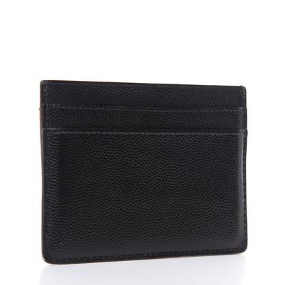 Saint Laurent Grain De Poudre Studded Card Case Black 3 of 7
