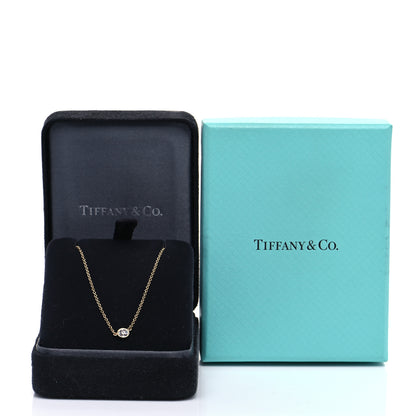 Tiffany 18K Yellow Gold Diamond .17ct Elsa Peretti Diamonds by the Yard Pendant Necklace 5 of 5